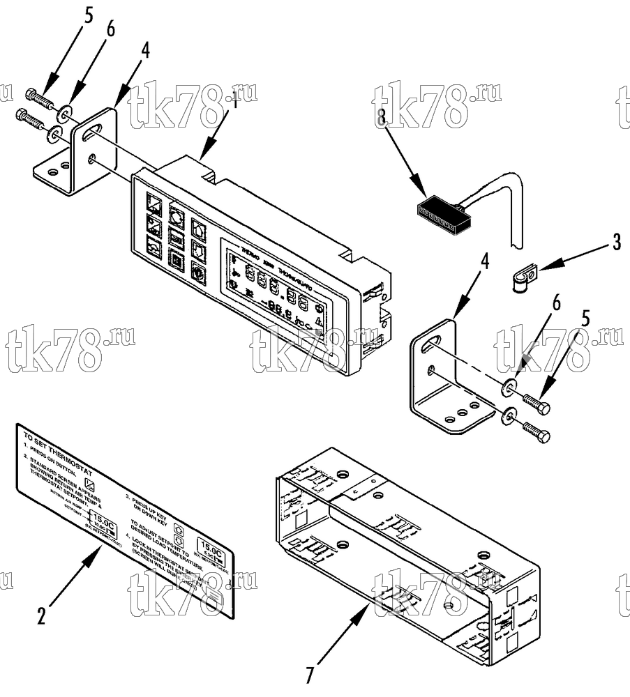 Каталог запчастей для Thermo King TA-1100 & A-1050N REMOTE CONTROL BOX