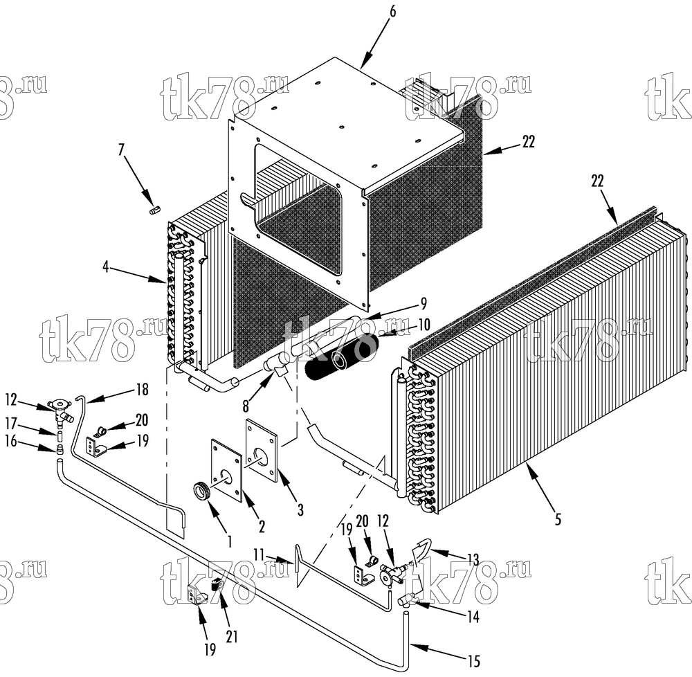 Каталог запчастей для Thermo King REH-M3 EVAPORATOR REFRIGERATION (REH M3)