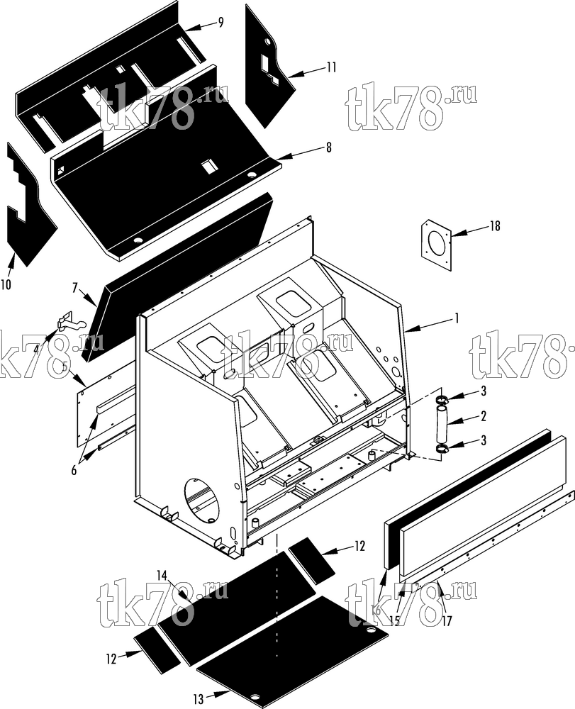 Каталог запчастей для Thermo King T1-M179 & M179A FRAME, PANELS & INSULATION
