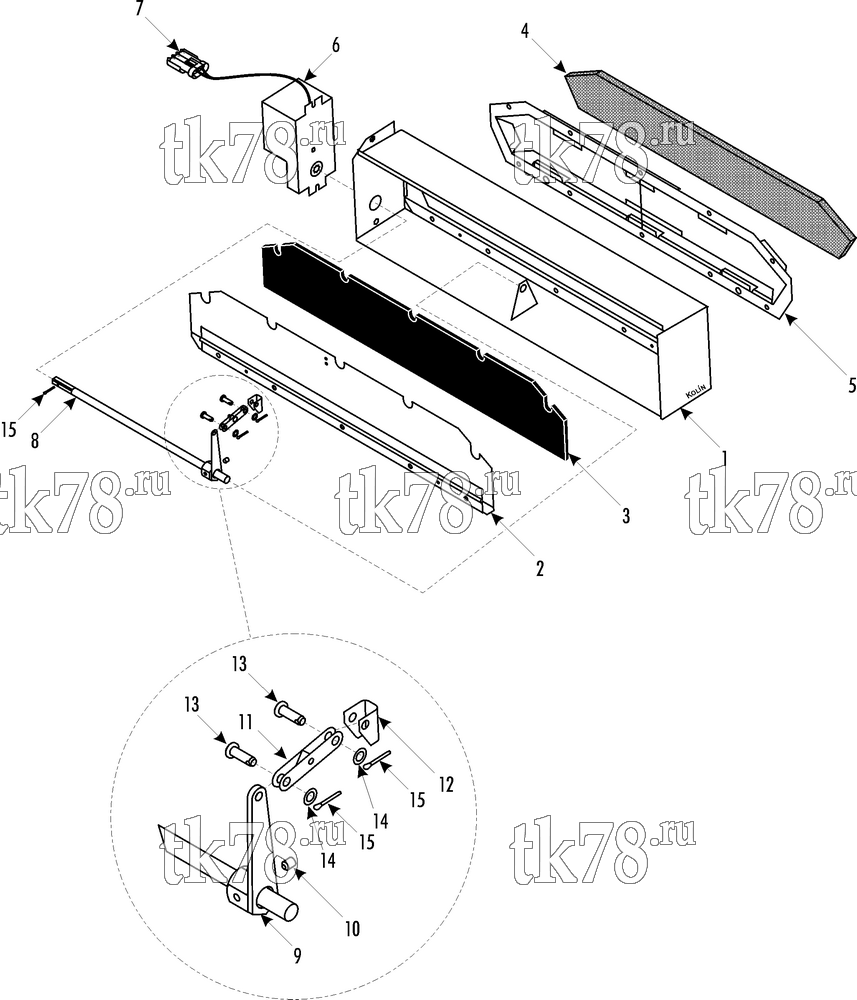 Каталог запчастей для Thermo King LRT-III W 1000 IRISBUS (System 920108) FRESH AIR DAMPER
