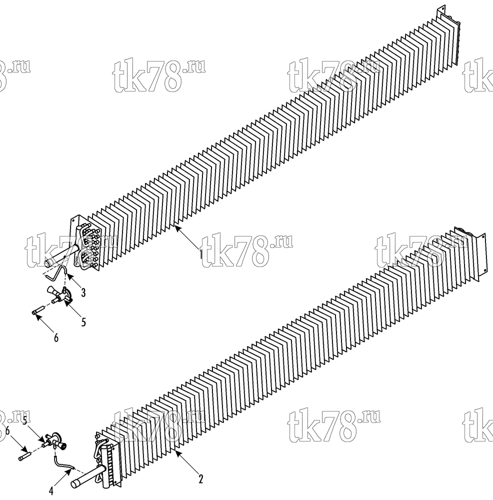 Каталог запчастей для Thermo King ATHENIA S1300 N/W 1000, 1004 EVAPORATOR COIL - CURBSIDE & ROADSIDE