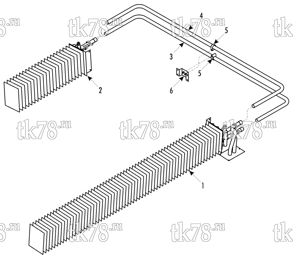 Каталог запчастей для Thermo King ATHENIA S1300 N/W 1000, 1004 TUBE HEATING - NARROW