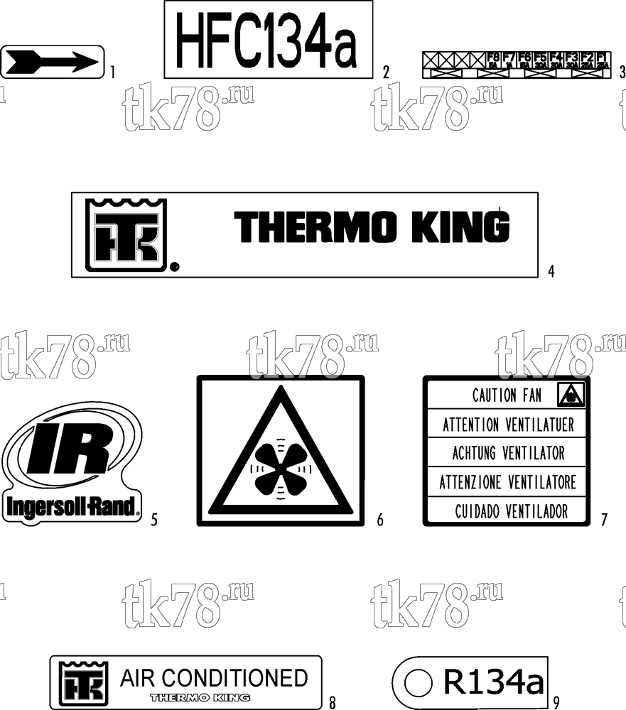 Каталог запчастей для Thermo King  NAMEPLATES