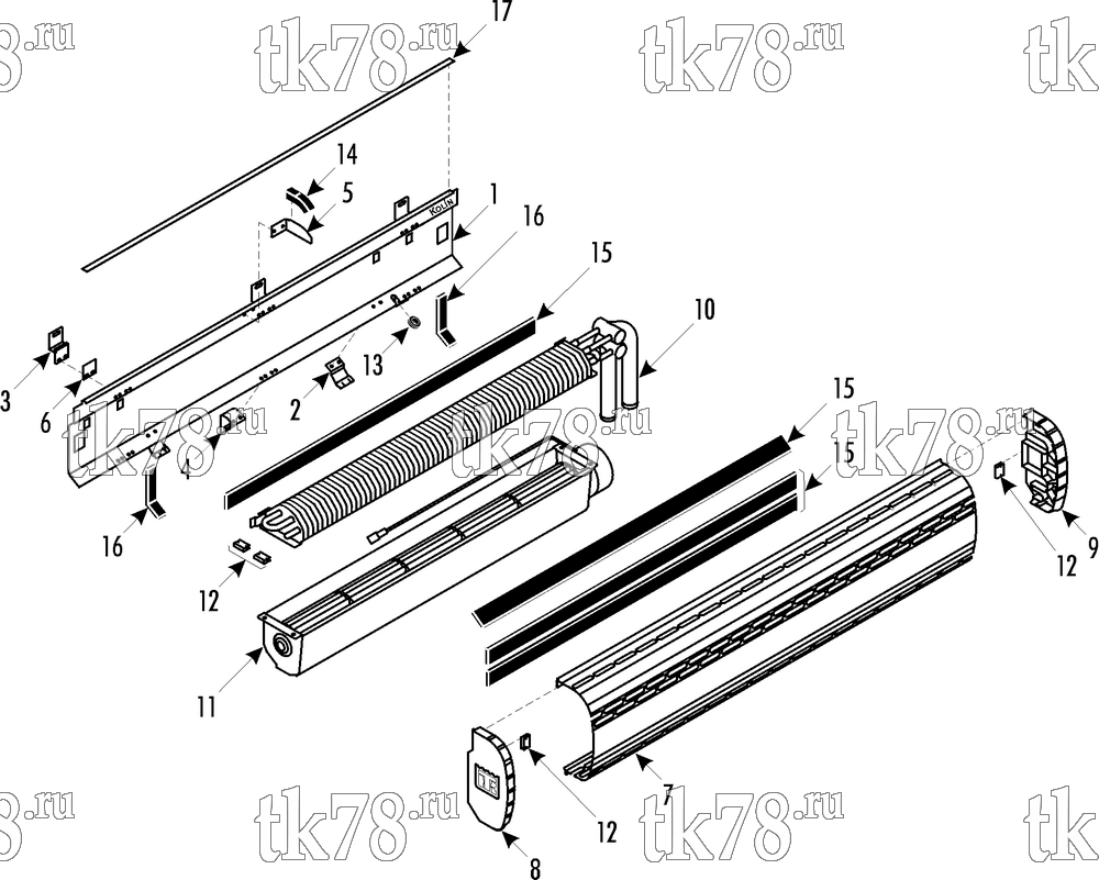 Каталог запчастей для Thermo King FORCED AIR CONVECTOR FORCED AIR CONVECTOR