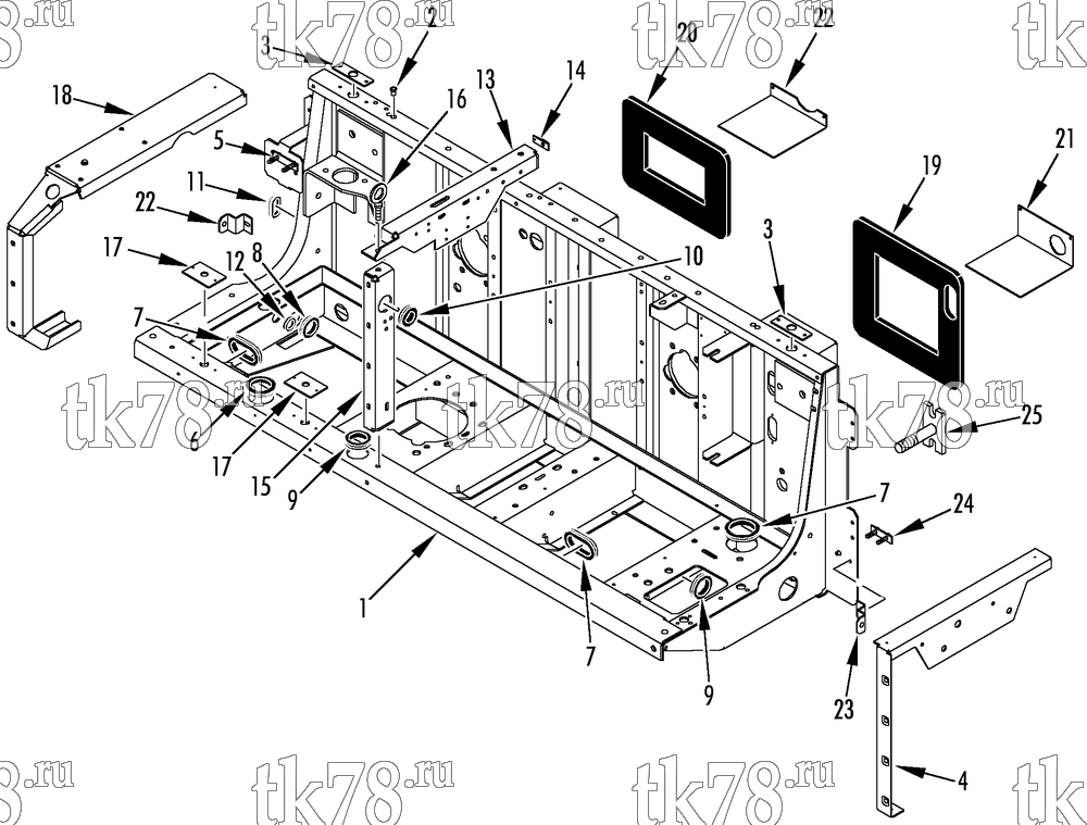 Каталог запчастей для Thermo King MD-200 MT STRUCTURAL COMPONENTS - CONDENSER