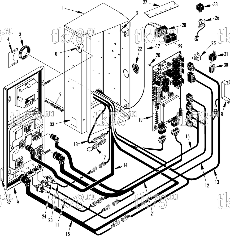 Каталог запчастей для Thermo King SPECTRUM DE 30 Tier 1 Plastic Skin CONTROL BOX ASSEMBLY (SPECTRUM DE)