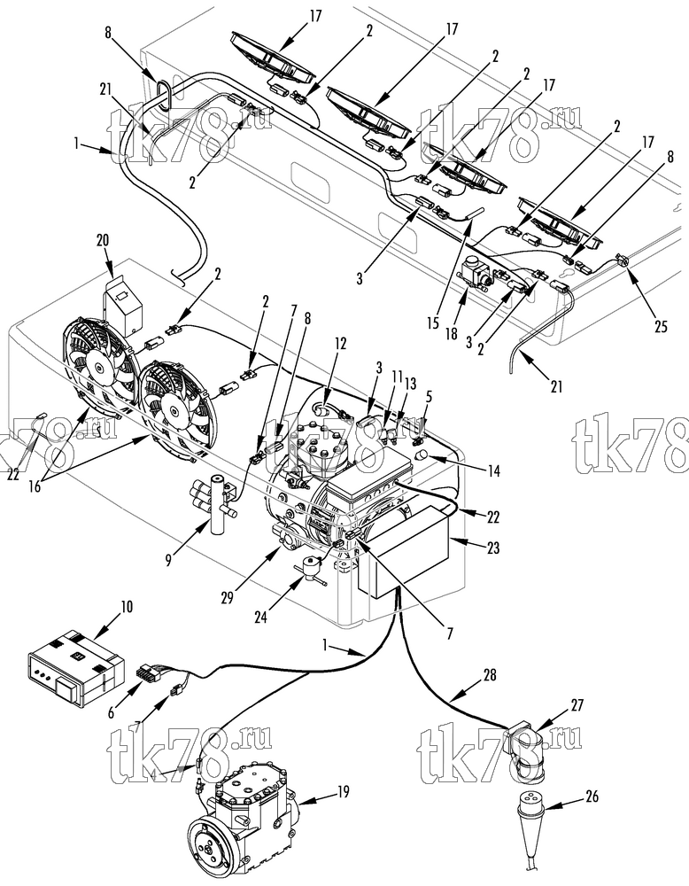 Каталог запчастей для Thermo King V-700 MAX 50 ELECTRICAL COMPONENTS (V-700 MAX)