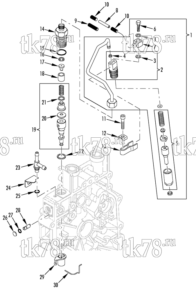 Каталог запчастей для Thermo King MOPACC - HATZ Engine (07/2005 & After) INJECTION PUMP & NOZZLE