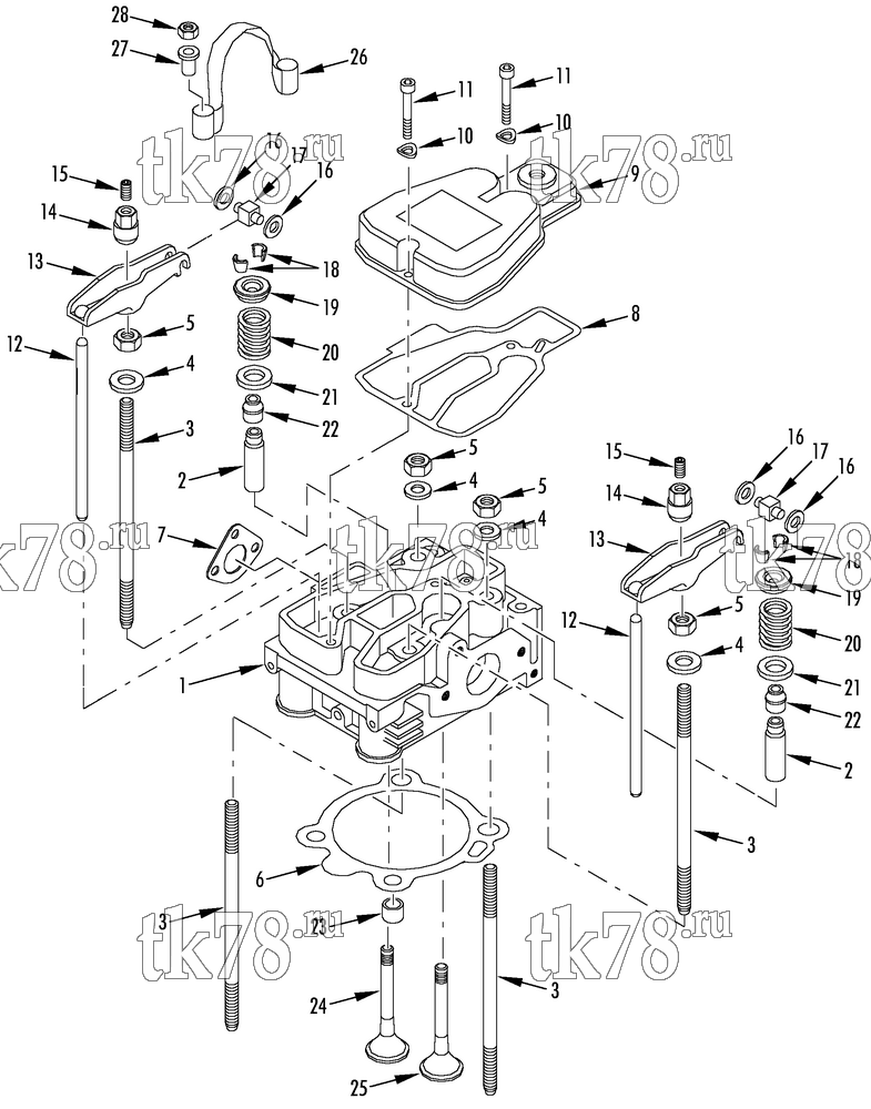 Каталог запчастей для Thermo King MOPACC - HATZ Engine (07/2005 & After) CYLINDER HEAD