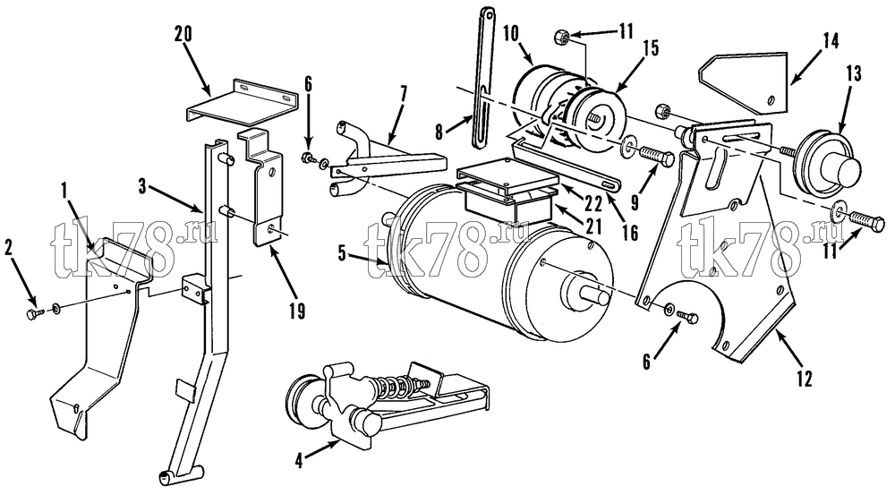 Каталог запчастей для Thermo King SPECTRUM SB TCI MOTOR, ALTERNATOR & TENSIONER GROUP