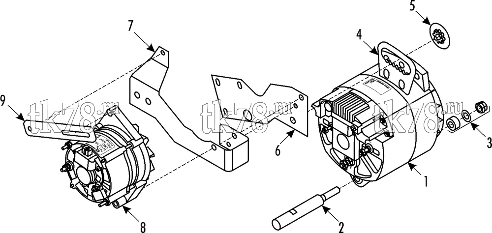 Каталог запчастей для Thermo King T11-M132 & M134 (EL Dorado Honolulu) ALTERNATOR MOUNTING GROUP