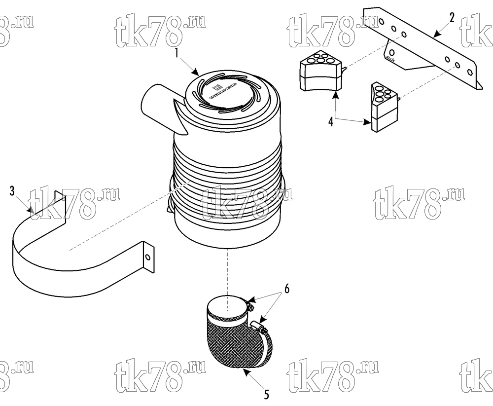 Каталог запчастей для Thermo King T11-M132 & M134 (EL Dorado Honolulu) AIR CLEANER GROUP