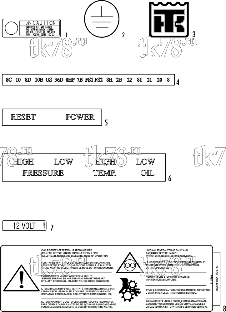 Каталог запчастей для Thermo King  NAMEPLATES
