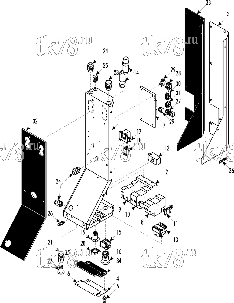 Каталог запчастей для Thermo King MOPACC - HATZ Engine (Before 07/2005) ELECTRIC BOX - CCU