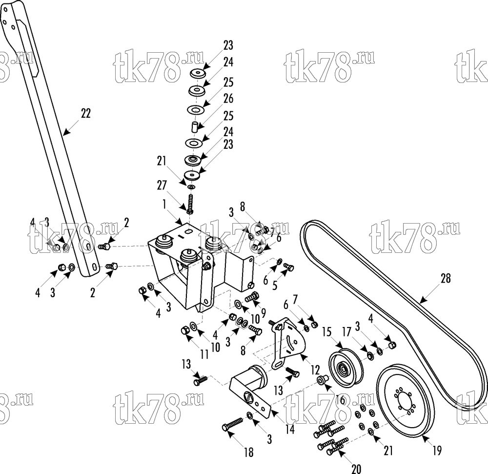 Каталог запчастей для Thermo King XR-50 1004 Berkhof DRIVE KIT 720031 - DAF SB200/E3/TM31