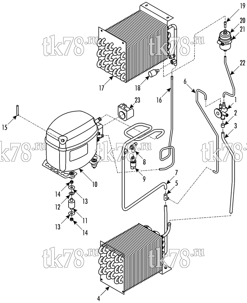 Каталог запчастей для Thermo King MOPACC - HATZ Engine (07/2005 & After) REFRIGERATION COMPONENTS - CCU