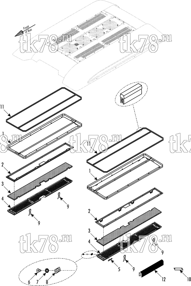 Каталог запчастей для Thermo King  ADAPTATION FRAMES KIT