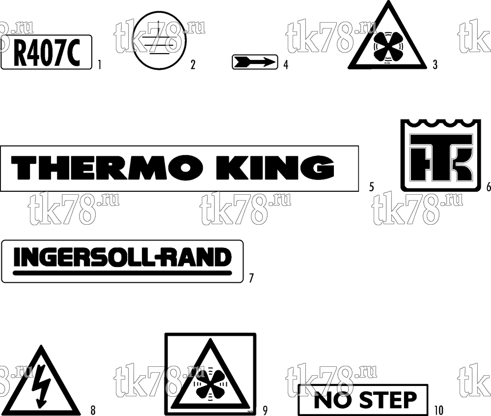 Каталог запчастей для Thermo King  NAMEPLATES