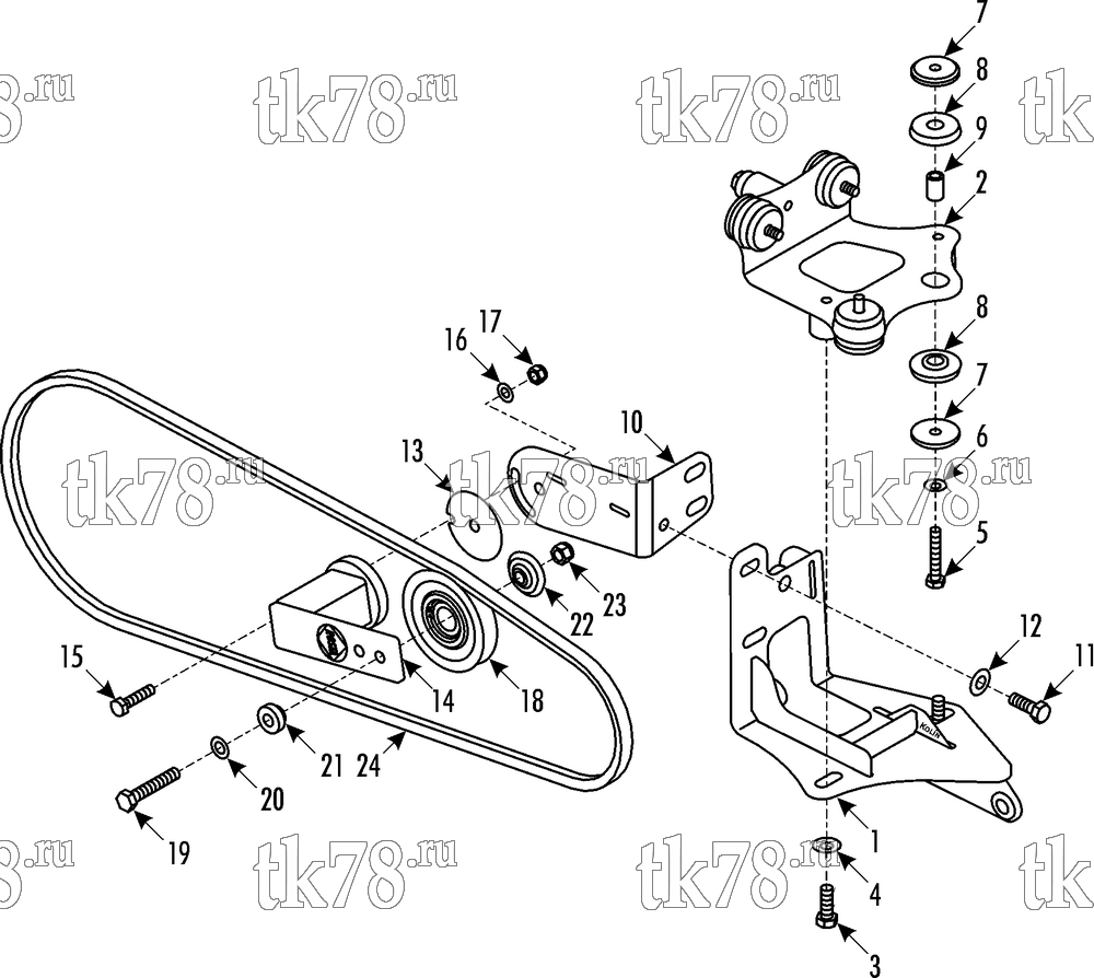 Каталог запчастей для Thermo King  DRIVE KIT 700057 - Volvo B7RLE MkII w/TM31 Wright