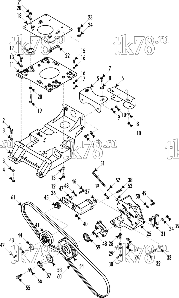 Каталог запчастей для Thermo King Bus Drive Kits DRIVE KIT 720648 - Transbus Trident 3 E500 S616