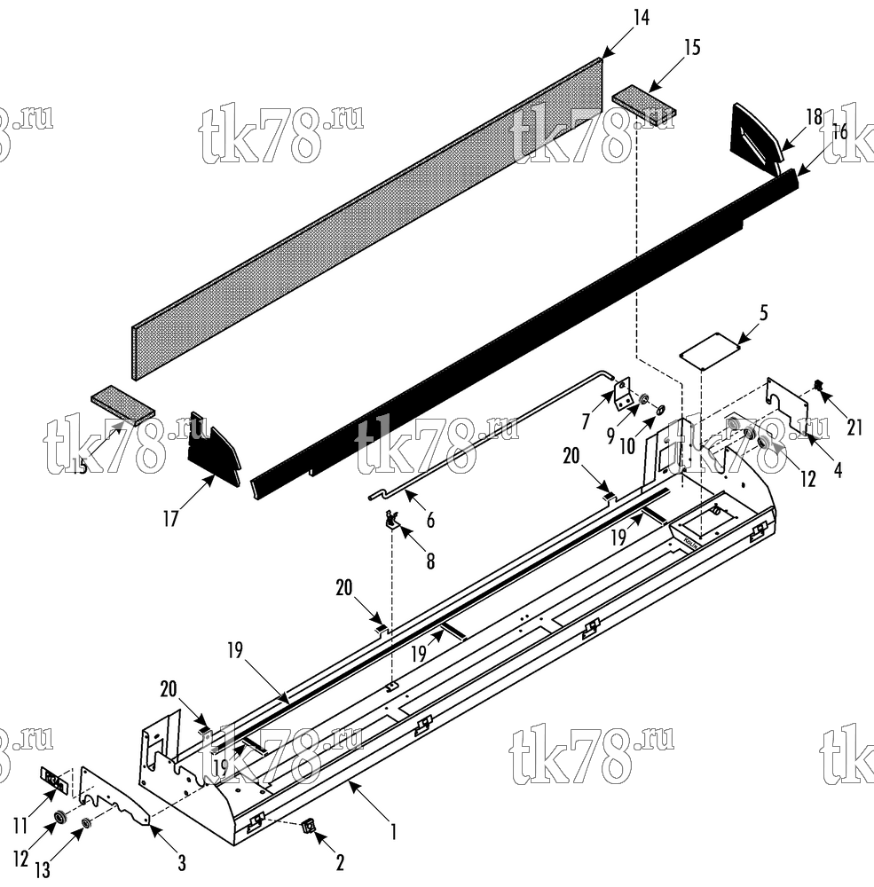 Каталог запчастей для Thermo King  EVAPORATOR BASE 1