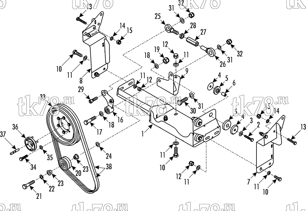 Каталог запчастей для Thermo King Bus Drive Kits DRIVE KIT 718700 - MAN 10.220, TM31, Special Ireland