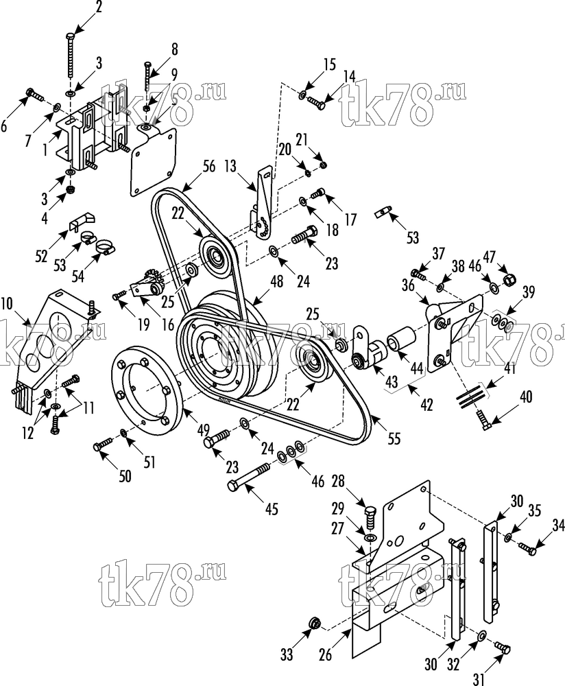 Каталог запчастей для Thermo King Bus Drive Kits DRIVE KIT 715558 - Vanhool/MAN, 2xTM31