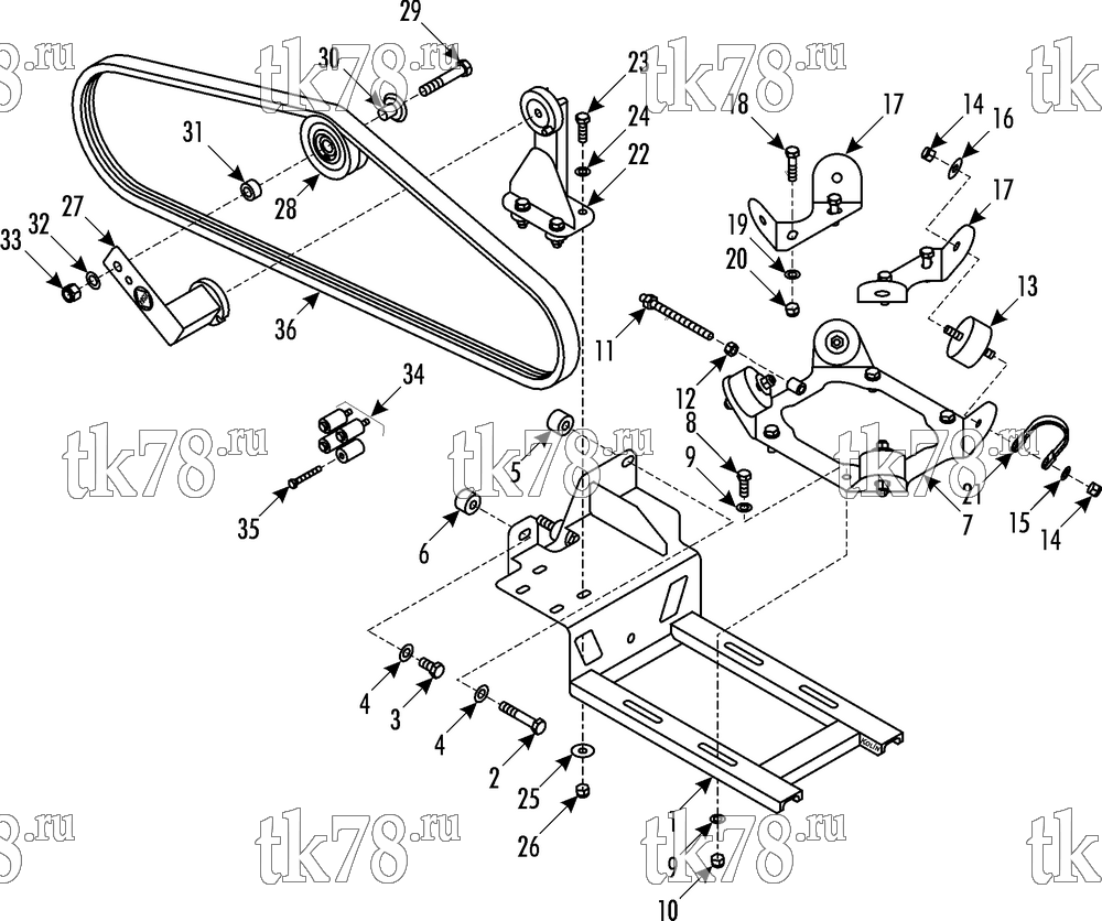 Каталог запчастей для Thermo King Bus Drive Kits DRIVE KIT 715567 - Iveco 391.E