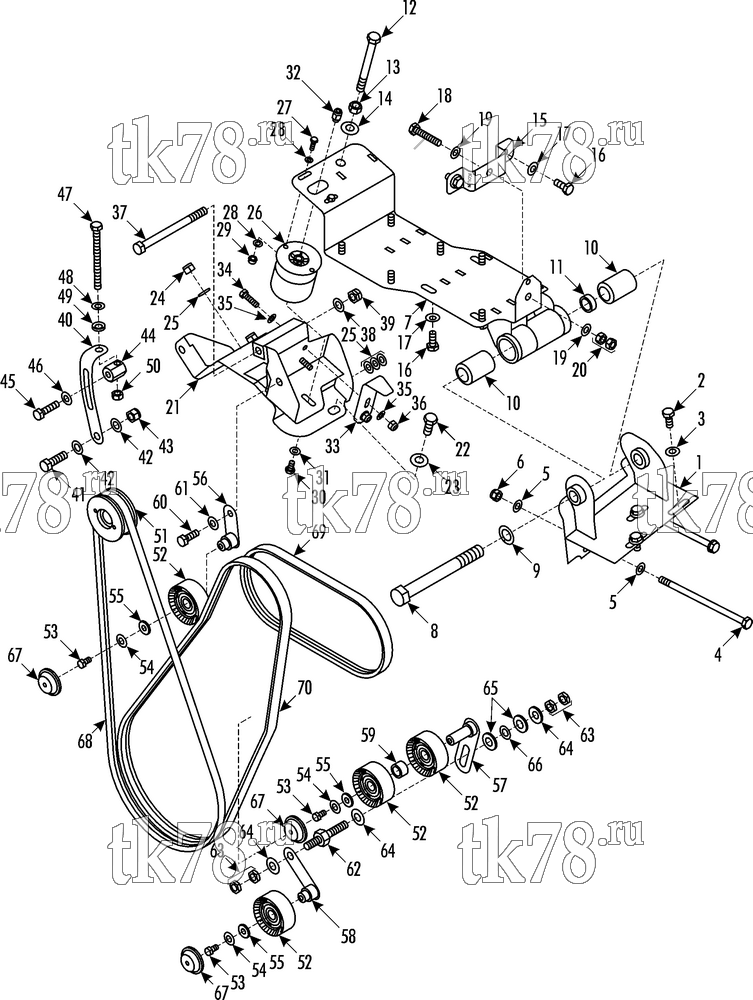 Каталог запчастей для Thermo King Bus Drive Kits DRIVE KIT 715559 - Agora Line, 2xTM31