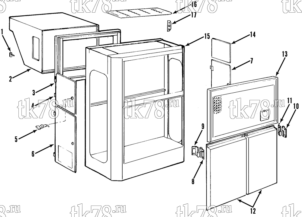 Каталог запчастей для Thermo King CROWN 500 M19 STRUCTURAL COMPONENTS (CROWN)