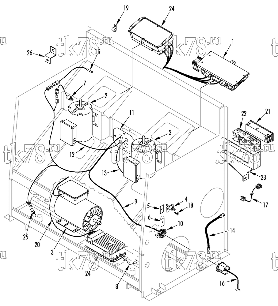 Каталог запчастей для Thermo King T1-M122 & M122A ELECTRICAL COMPONENTS