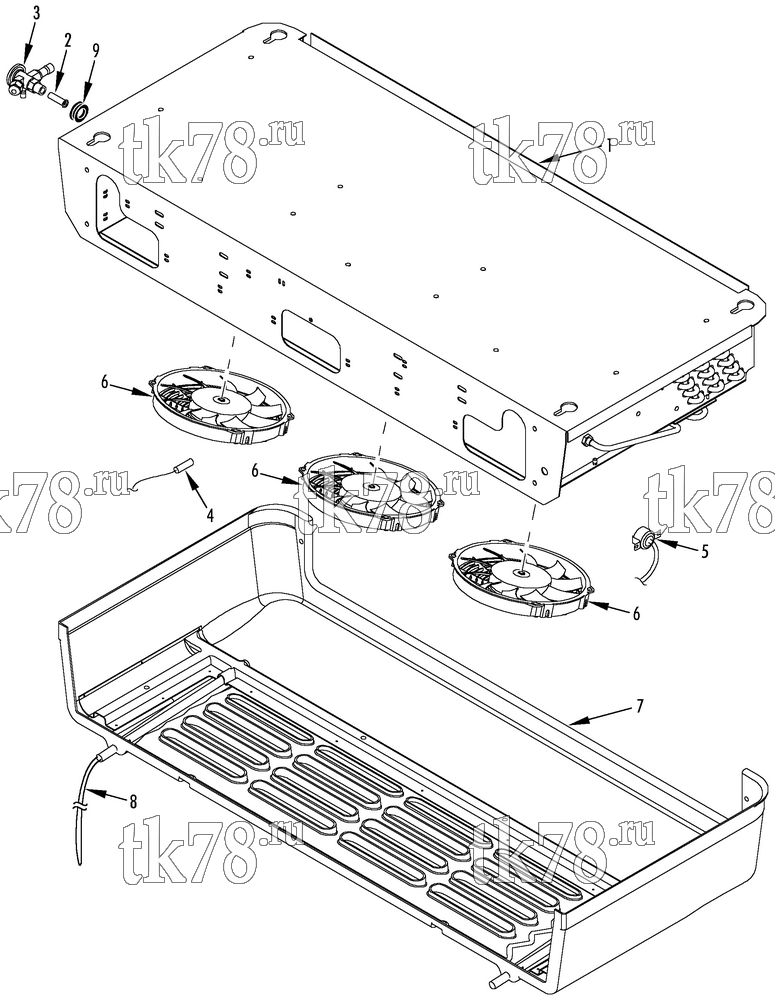 Каталог запчастей для Thermo King  EVAPORATOR GROUP (V-500)