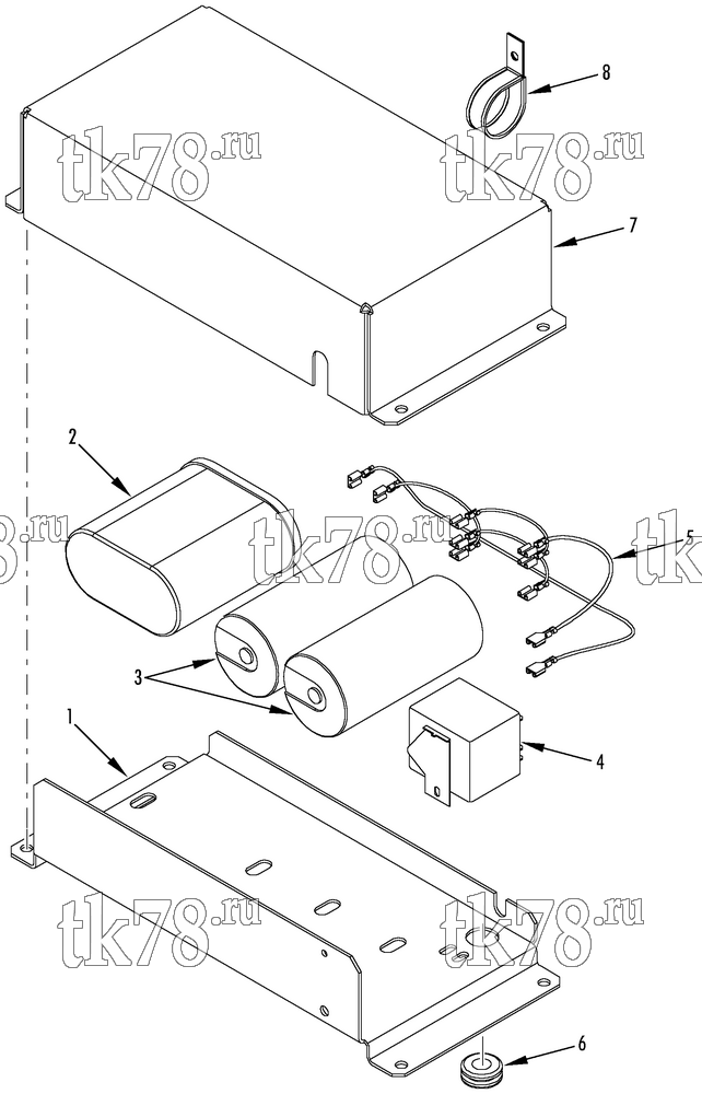 Каталог запчастей для Thermo King V-520 SPECTRUM CAPACITOR BOX