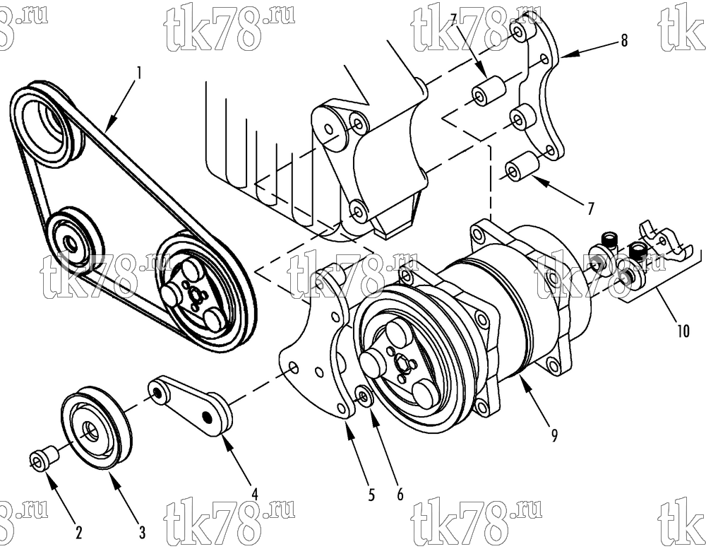 Каталог запчастей для Thermo King  DRIVE KIT (MERCEDES SPRINTER 208/311/313CDI , N60 option, 12140388)