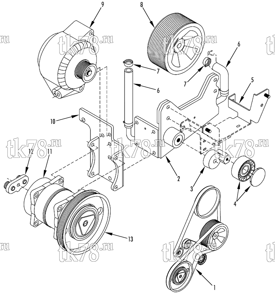 Каталог запчастей для Thermo King  DRIVE KIT (Renault Mascott, 12140311)
