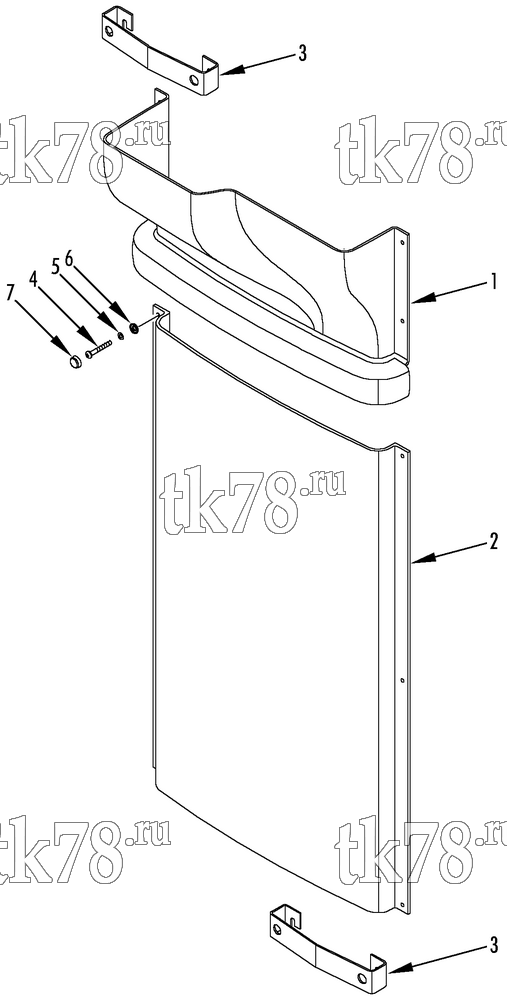 Каталог запчастей для Thermo King V-100 Series DSR HOSE COVER (OPTION 720781)