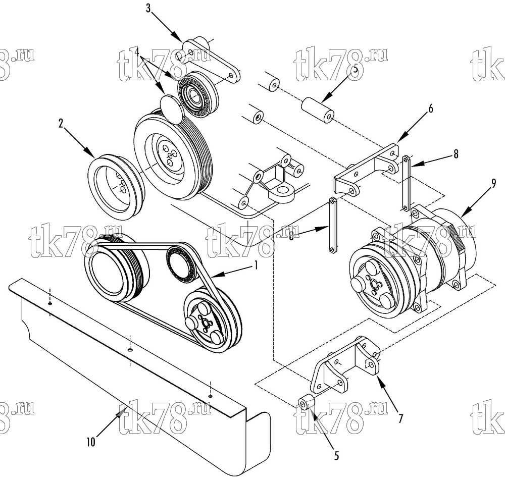 Каталог запчастей для Thermo King  DRIVE KIT (Ford Transit 2.0 100cv, 12140348)