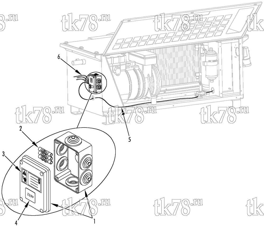 Каталог запчастей для Thermo King F-2L to F-5L & Cool Station Eutectic ELECTRIC CABLES