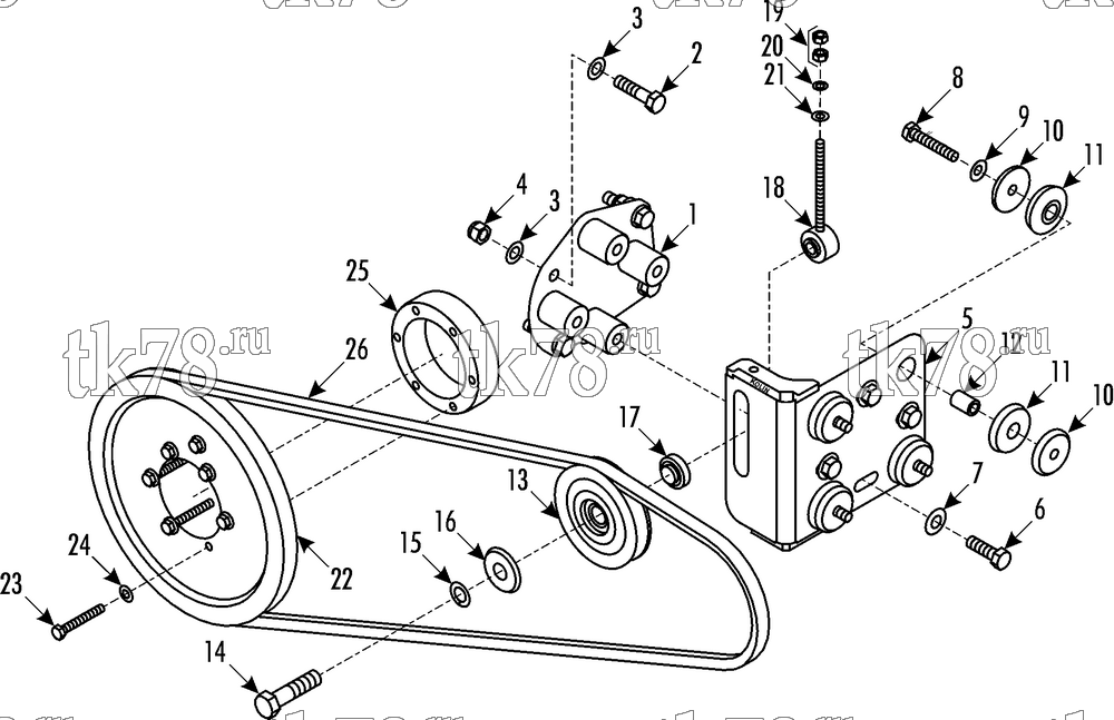 Каталог запчастей для Thermo King Bus Drive Kits DRIVE KIT 719108 - MAN Intercity IM 230 DE Simon