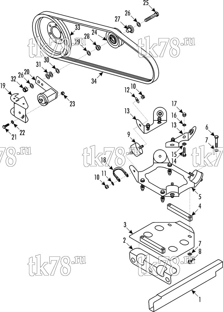 Каталог запчастей для Thermo King Bus Drive Kits DRIVE KIT 719274 - Volvo B12 Spain, X430