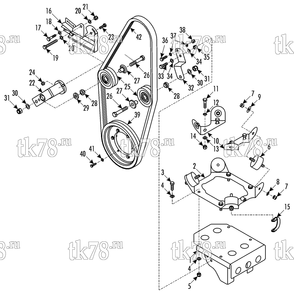 Каталог запчастей для Thermo King Bus Drive Kits DRIVE KIT 719277 - Iveco CC 491/591.E
