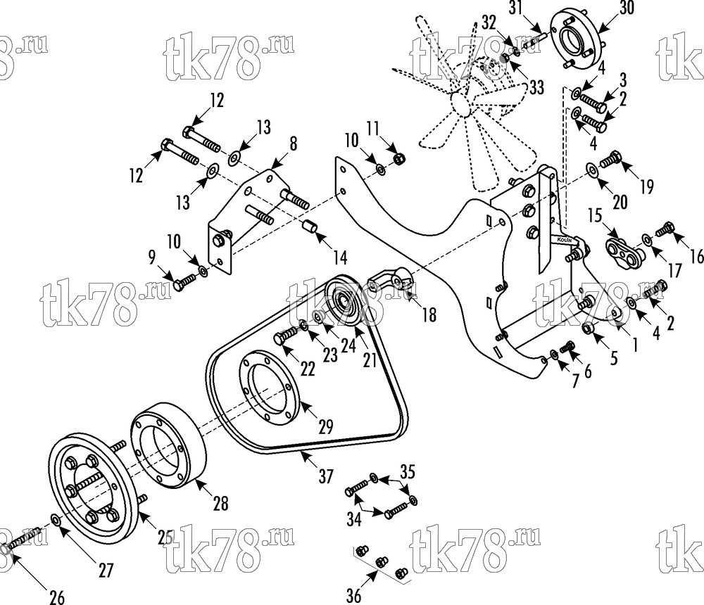 Каталог запчастей для Thermo King Bus Drive Kits DRIVE KIT 719278 - MB Vario 614D/814D/814DA