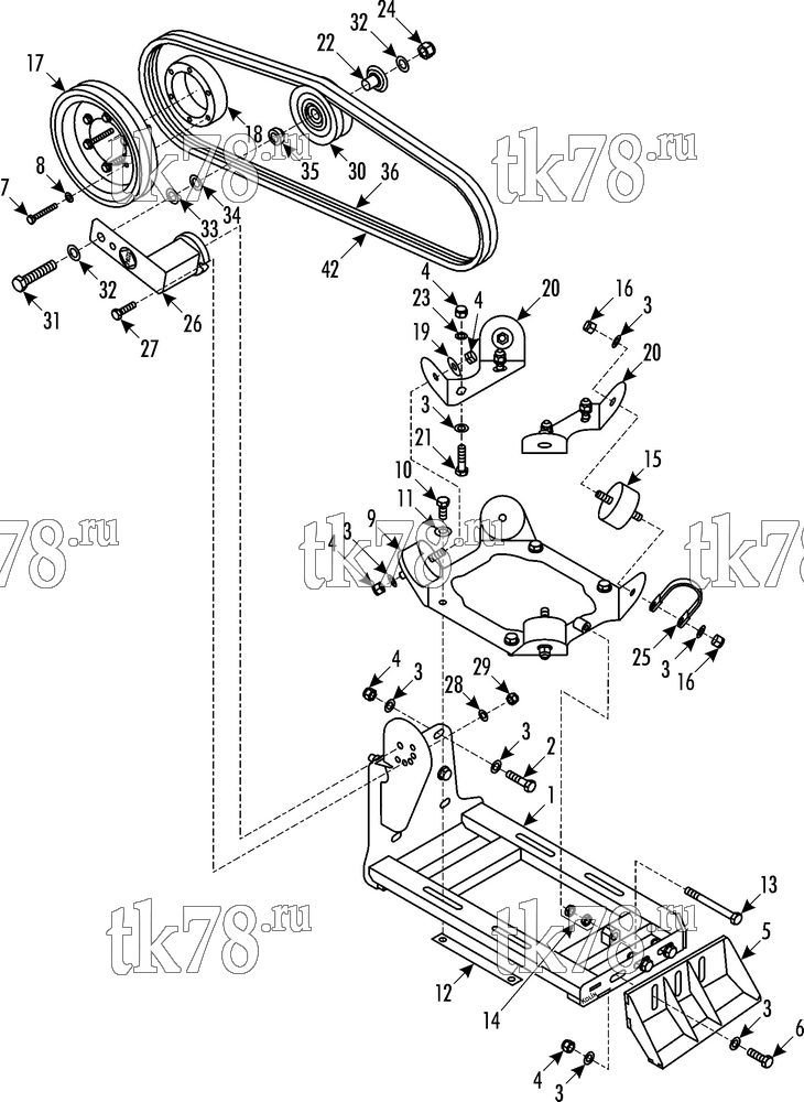 Каталог запчастей для Thermo King Bus Drive Kits DRIVE KIT 720130 - MAN A67 14.280 HOCL/E3/X430