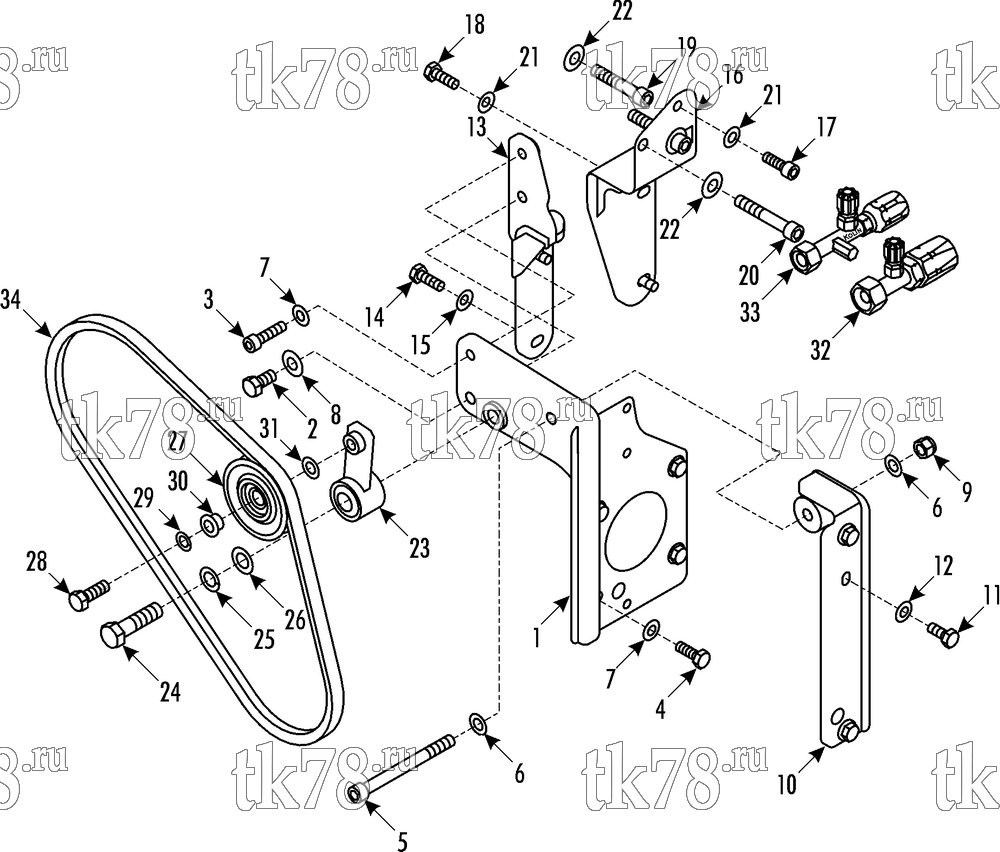 Каталог запчастей для Thermo King Bus Drive Kits DRIVE KIT 720096 - Iveco CC100/E3/TM31