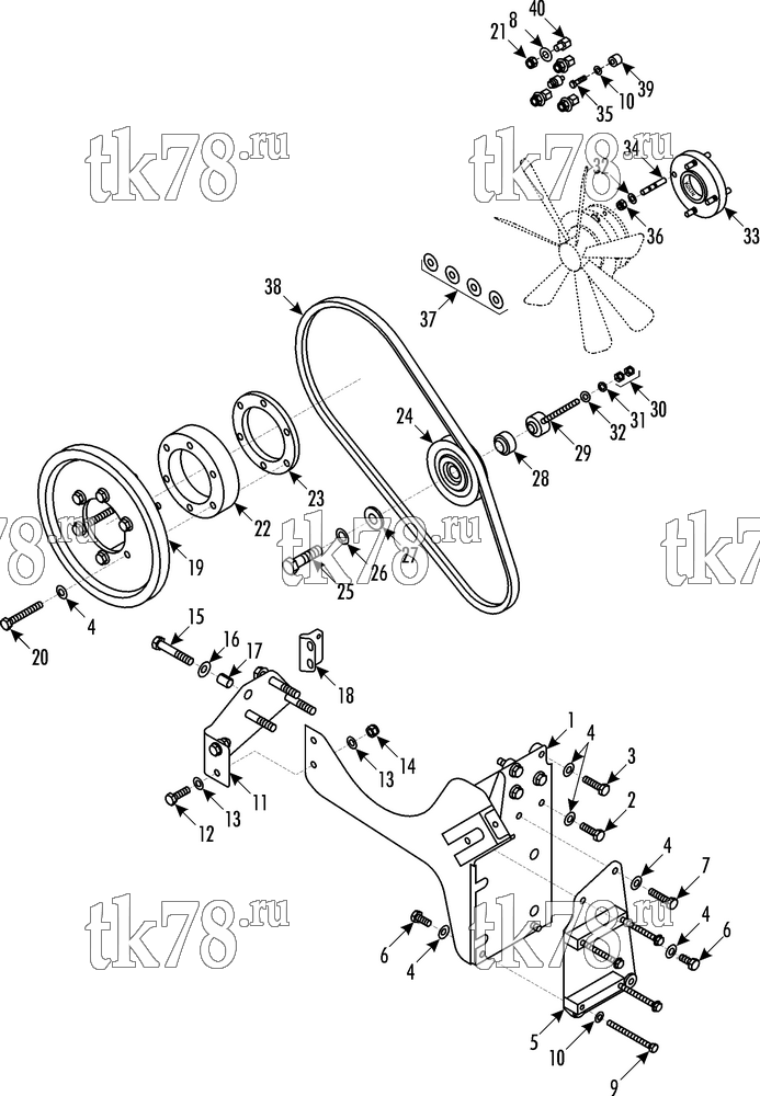 Каталог запчастей для Thermo King Bus Drive Kits DRIVE KIT 720097 - MB 815D/E3/TM21