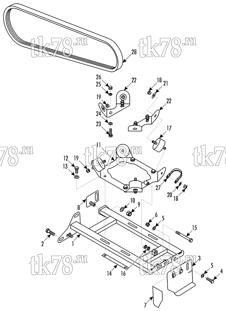 Каталог запчастей для Thermo King  DRIVE KIT 719993 - Iveco 397 DCI 11/E3/X430/Spanish Version