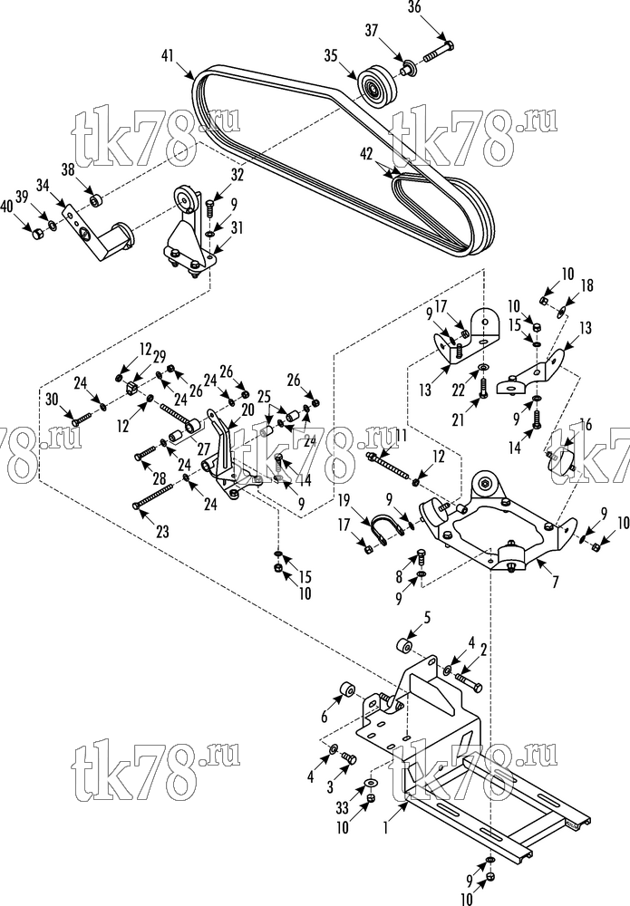 Каталог запчастей для Thermo King Bus Drive Kits DRIVE KIT 720159 - Iveco 391.12.35, PARADISO 1200 / X430