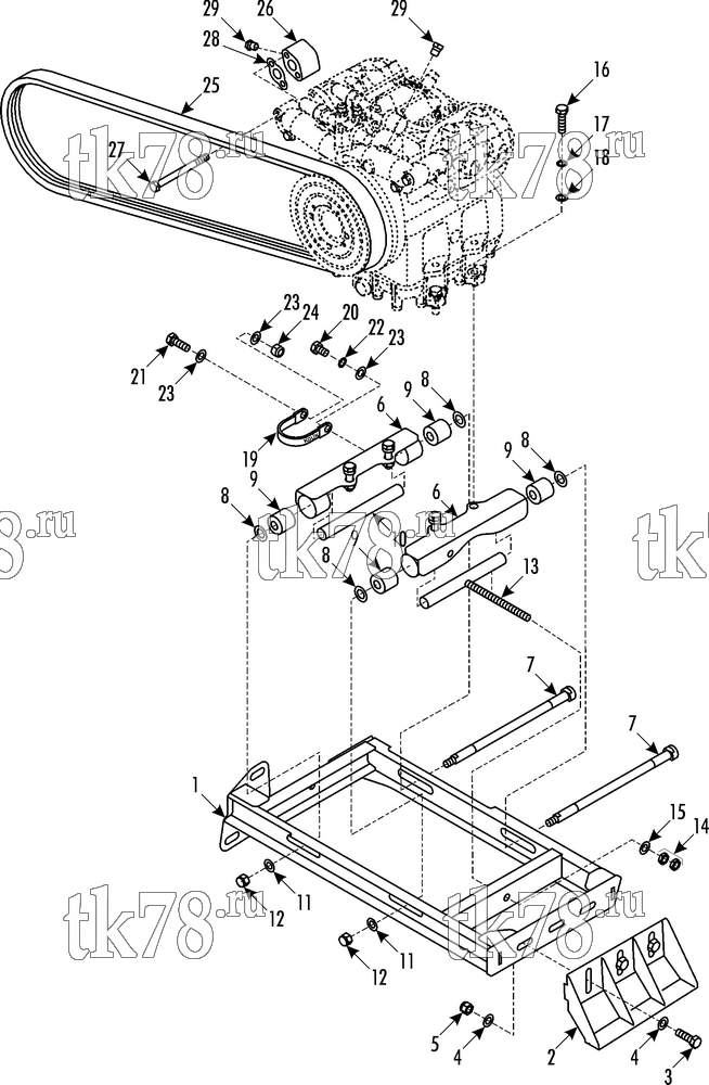 Каталог запчастей для Thermo King Bus Drive Kits DRIVE KIT 720167 - Iveco 397 SRI F2B/E3/X430/Spain