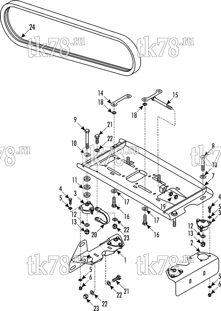 Каталог запчастей для Thermo King Bus Drive Kits DRIVE KIT 720277 - Iveco 397 SRI F2B/E3/X430/Italy