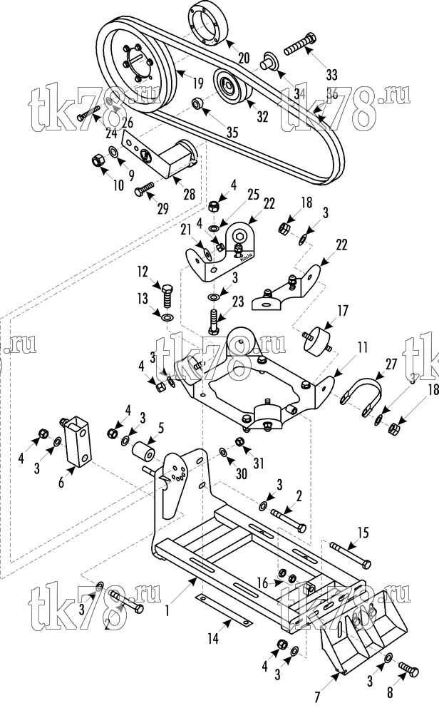 Каталог запчастей для Thermo King  DRIVE KIT 720293 - MAN A66 14.220/E3/X430